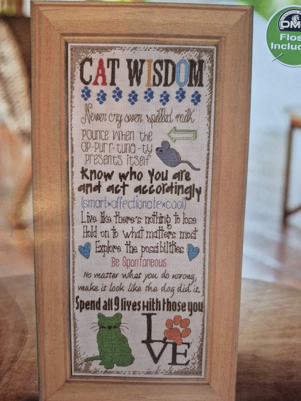 Bucilla Counted Cross Stitch Kit -Cat Wisdom